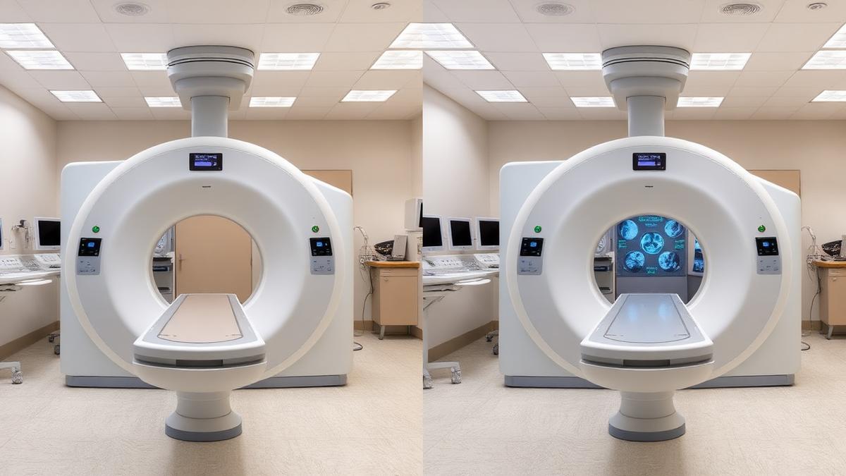 Refurbished and new MRI machines side by side in a quality-controlled facility